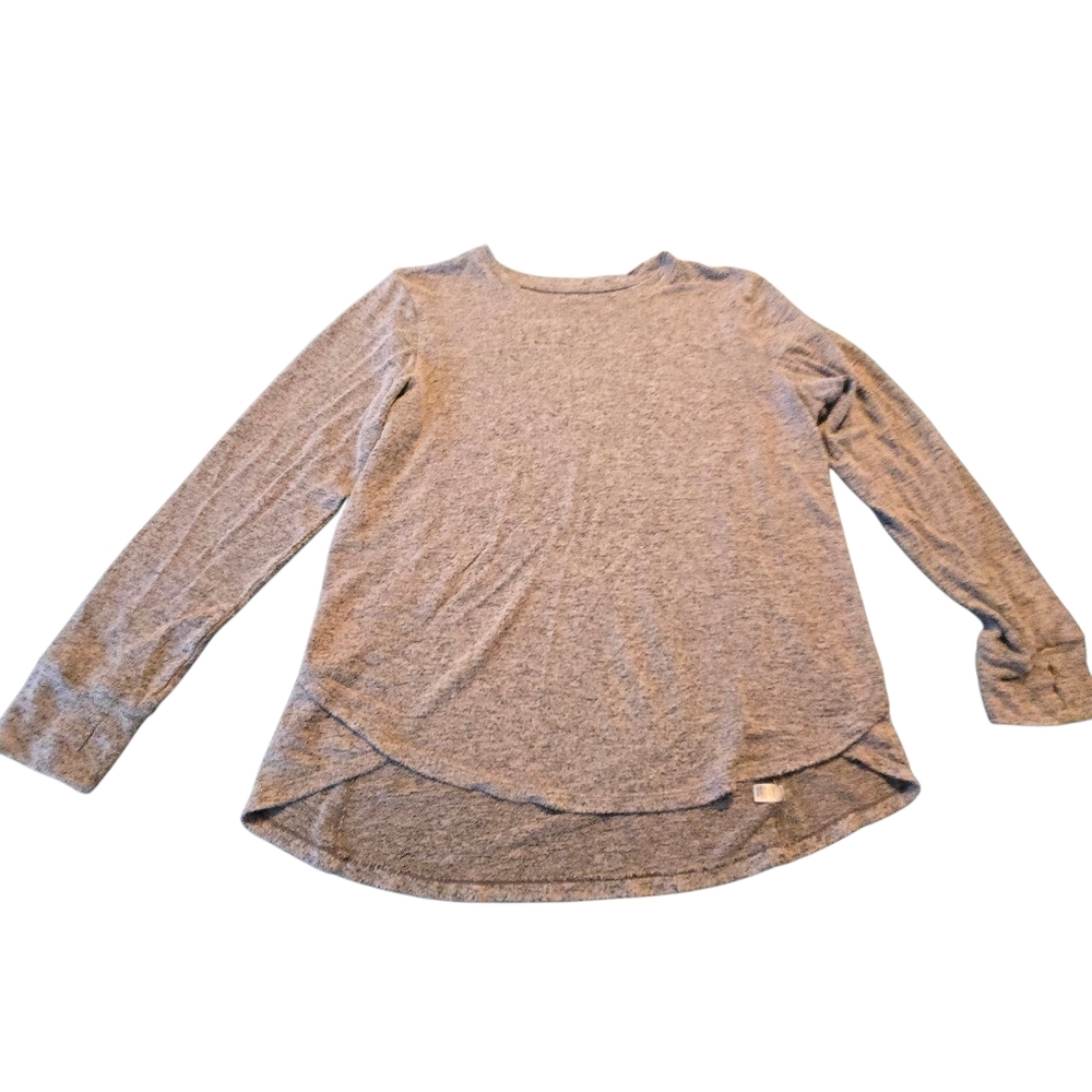 Cuddlduds Heather Gray Soft Knit Long Sleeve Top w/Thumbholes Size XL E2